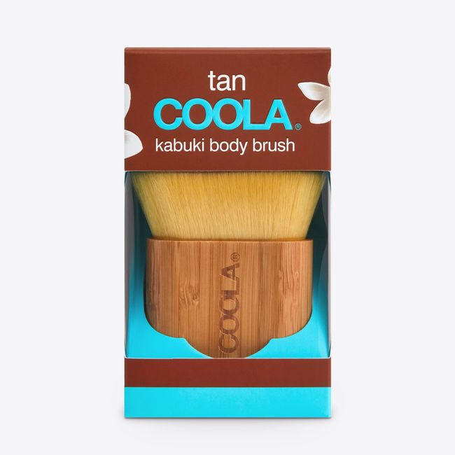 Coola Sunless Tan Kabuki Body Brush, Vegan Bristles with a Bamboo Handle, Perfect for Applying Body Shimmer