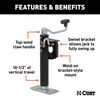 Bracket-Mount Swivel Jack with Top Handle (2,000 lbs, 10" Travel)