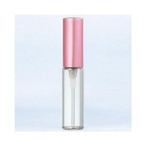 Yamada Atomizer Perfume Glass Atomizer Simple 5205 Clear Bottle/Cap Matte Pink 4ml YAMADA ATOMIZER