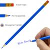 LCPQMZGH 48 Pcs Erasable Checking Pencils, Pre-Sharpened, for Marking, Coloring, Tests, Grading, Office, School (Blue)