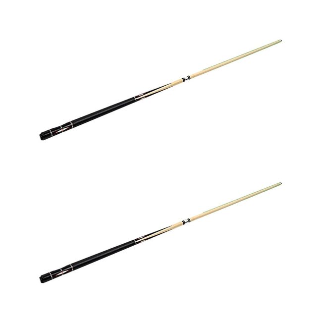 LIOOBO Billiard Cue 58" Billiard Cue Stick Wood Practice Professional Double Parts 500g 2pcs Random Color