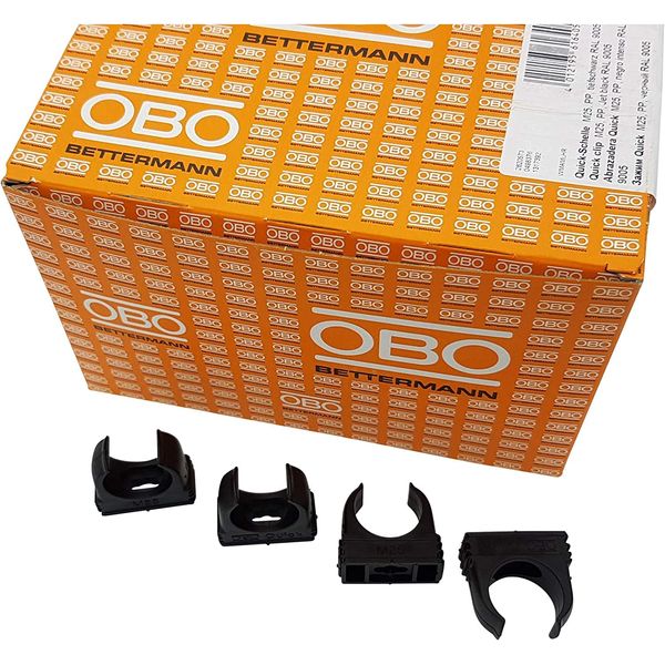 OBO Bettermann Quick-Schelle M25, schwarz, 100 Stück