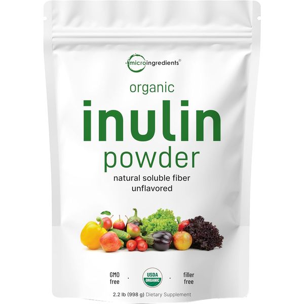 Organic Inulin FOS Powder (Jerusalem Artichoke), 2.2 Pounds (35 Ounce), Quick Wa