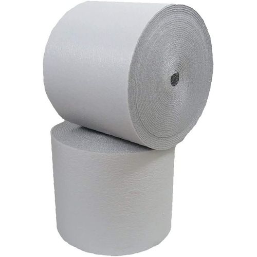 US Energy Products -3MM- Reflective Foam Core Insulation Roll Radiant Barrier White/Foil Faced Reflective Foam Insulation Solid Vapor Barrier Warehouse Building Commercial Residential (5ft x 10ft)