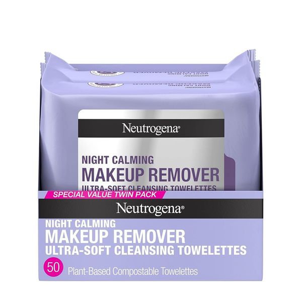 Neutrogena Makeup Remover Night Calming Cleansing Towelettes, Disposable...