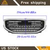 Chrome Frame Front Upper Grille Black Mesh Grill For 2017-2019 GMC Acadia SLE/SL