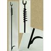 Outdoor Fireplace/Pit Set-36" Poker, Round Ash Rake & Post Made by Blacksmith