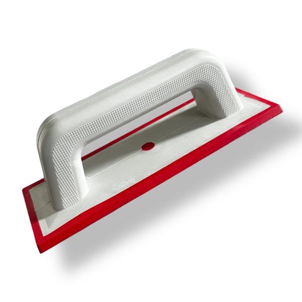 Rubber Float Red 180 x 90 mm | Non-slip Ergonomic Handle | Cleaning Tile Grouts – Tile Tools 2.0