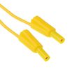 Yellow 4mm Shrouded Test Lead Plug 100cm (Quantity x 5)