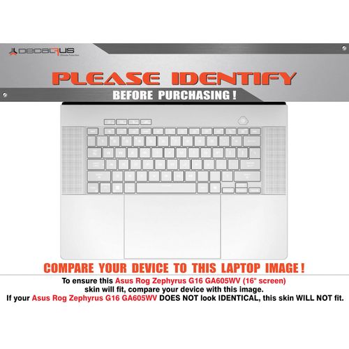 Decalrus - Protective Decal Sticker for The Asus Rog Zephyrus G16 GA605WV (16" Screen) case Cover wrap ASrogZepG16_GA605-205
