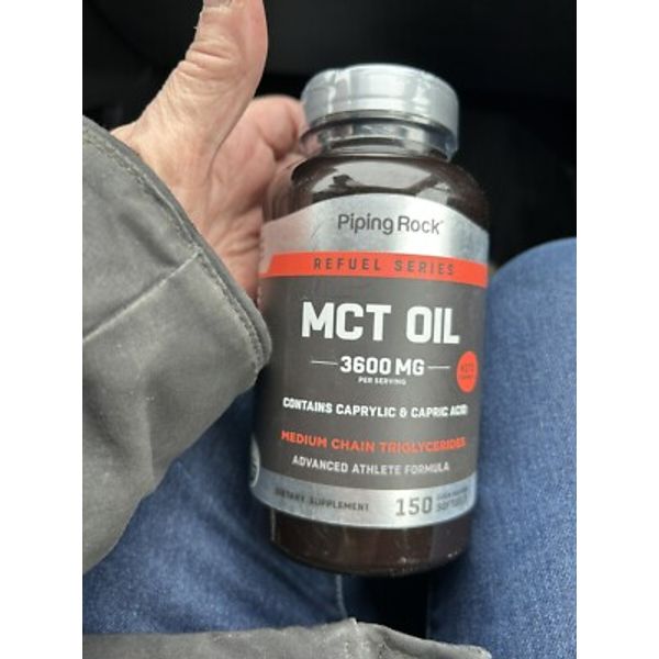 MCT Oil Softgel Capsules 3600 | 150 Count | Keto-Approved | by Piping Rock