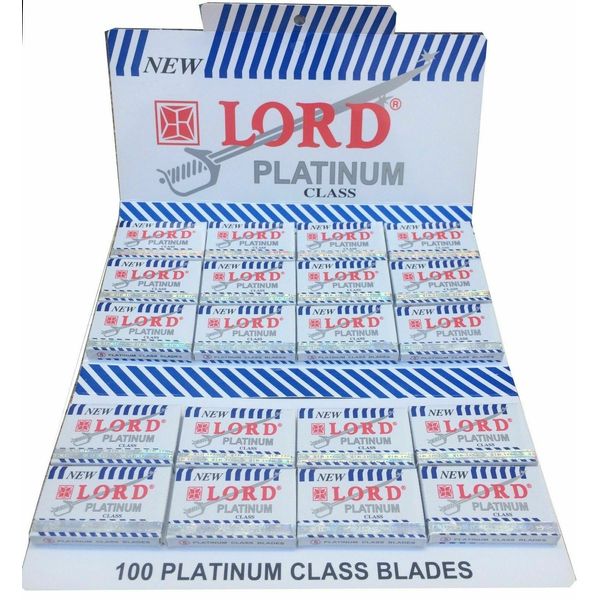 100 Lord Platinum double edge razor blades
