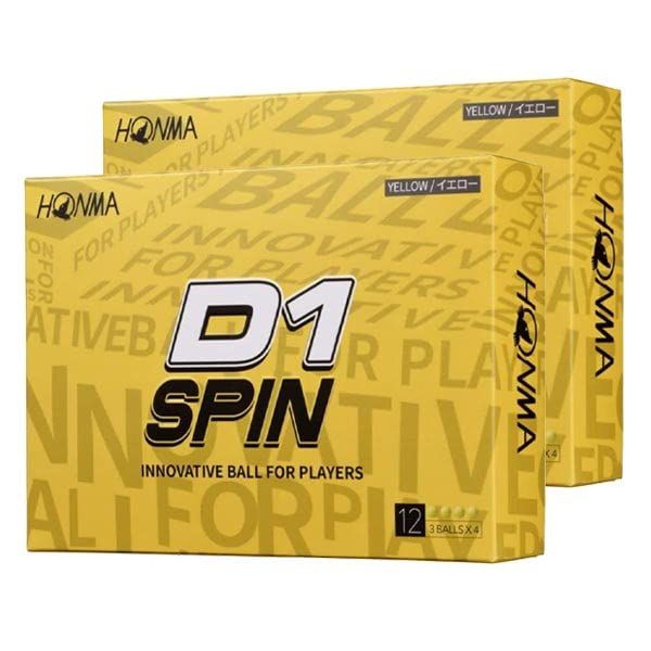 2 Dozen Set HONMA 2023D1 SPIN BT2301 (Yellow)