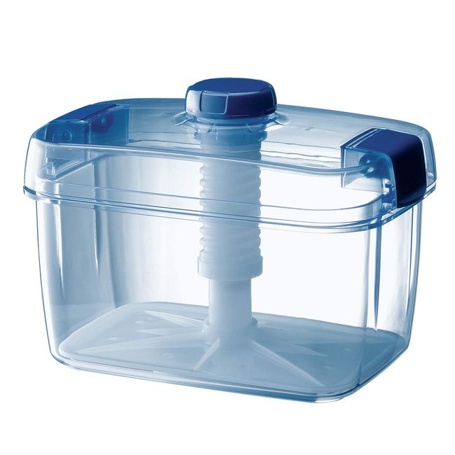 Squirrel S-40 Instant Pickle Container, Square Shape, Clear Blue, 0.1 gal (4 L), High Pet Recipes Included, Made in Japan