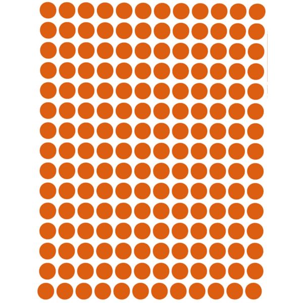 Royal Green Dot Sticker 8mm (0.8 cm) Color Coding Labels in Orange - 2520 Pack
