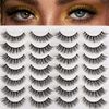 Newcally False Eyelashes Natural 3D Lashes Cat Eye Look Faux Mink Lashes Fluffy Strip 14 Pairs, Multipack