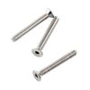 300pcs M2.5 A2 Countersunk Screws Stainless Steel Hex Socket Screws Bolt With Hex Nuts Assortment Full Thread Plain Finish(C: Flat head)