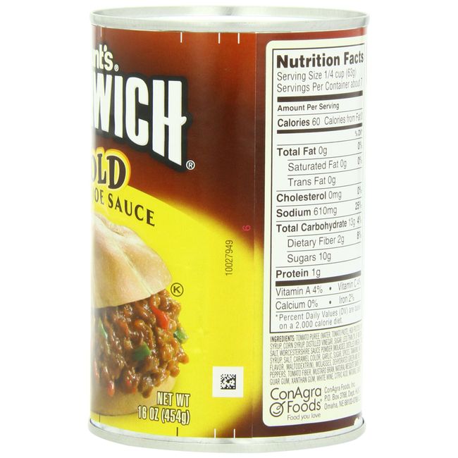 Manwich Sloppy Joe Sauce, Bold Flavor, Canned Sauce, 16 OZ, Canned Meat