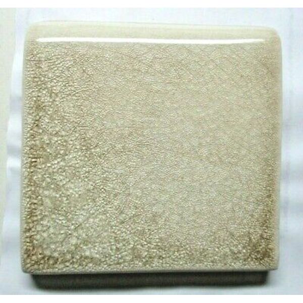 Walker Zanger 4-1/4" Antiqued Crackle Beige Bullnose Porcelain Wall Tile 2004