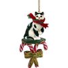 Conversation Concepts Black & White Shorthaired Tabby Cat Candy Cane Ornament