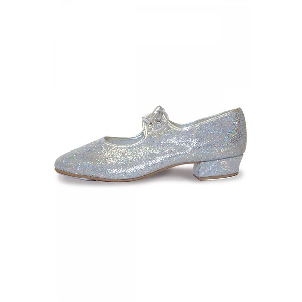 Roch Valley Low Heel Hologram Tap Shoes C7 Silver Hologram