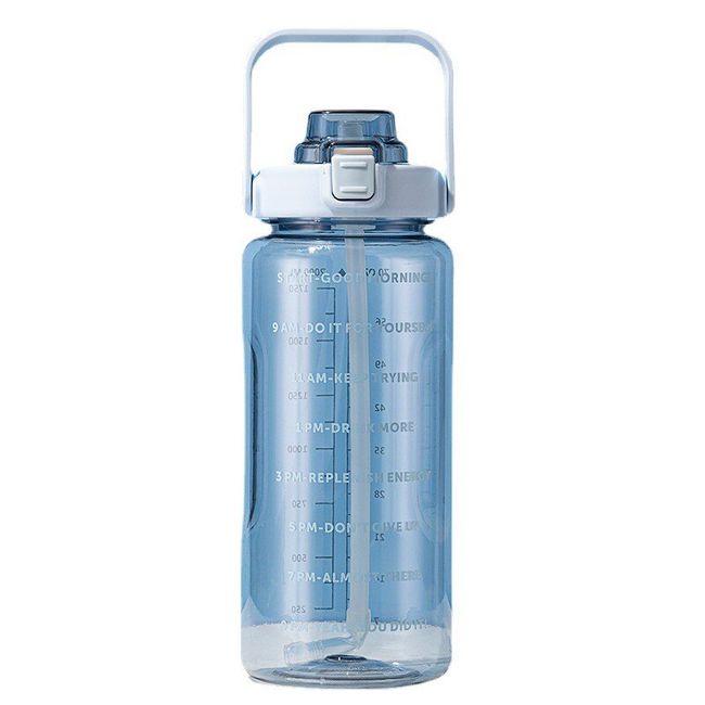2 Liter Water Bottle With Straw Kawaii Cute Drinking Sports