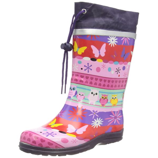 Beck Girls Owl Wellington rain boots