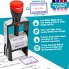 MaxMark Heavy Duty Self Inking Date Stamp with Phrase Entered - Black Ink