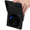 AB Tools 230v Mains 16A Flush Inlet Socket Black Caravan Motorhome Trailer Hook Up
