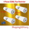 4 X 550 cc ML Flow Restrictor Push In Quick Connect RO Water Filter System