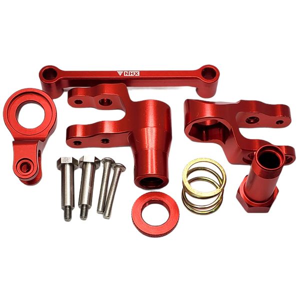 NHX RC Aluminum Steering Bellcrank Set Red - 1/10 MAXX