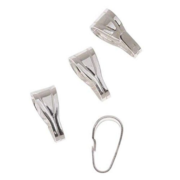 SterlingPendant4-PieceSnapBail,10mm,Silver