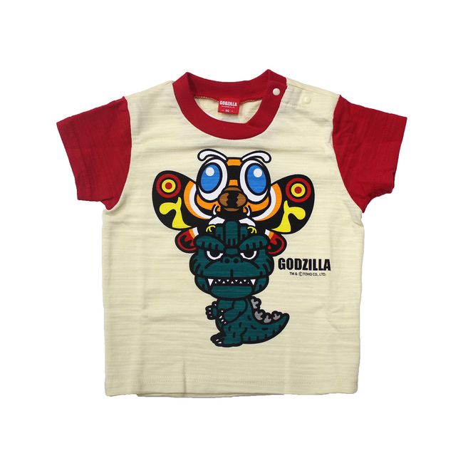 Four Cart Godzilla Kids T-shirt Godzilla vs Mothra Red 110 (Height 41.3 - 45.3 inches (105 - 115 cm)