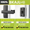 Ideal Security AJ Modern Lever Set for Storm Doors, Matte Black (2-Piece Set)