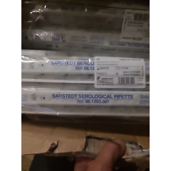 Sarstedt Serological Pipette 5 ml Polystyrene Individually Sealed 450 Pipettes