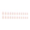 Cubahop 24pcs Almond Nude Gradient Nails Full Cover Gold Foil Glitter Powder Fake Nails Stick on Nails for Women and Girls (pink2)