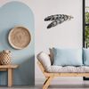 Rustic Metal Feathers Wall Hanging – Southwest Boho Chic Home Décor 8x20