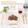 175pcs Disposable Dinnerware Set Gold Plastic Plates for Wedding Birthday Party