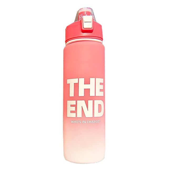 1 Litre Straw Personalized Water Bottles For Girls Plastic Frosted