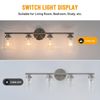 Silver Vanity Wall Lamp Bathroom Wall Light Over Mirror 4-Light Wall Sconces