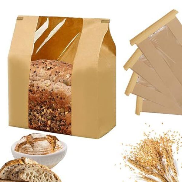 Pack Paper Bread Bags for Homemade Bread Sourdough Bread Bags Large Kraft 30