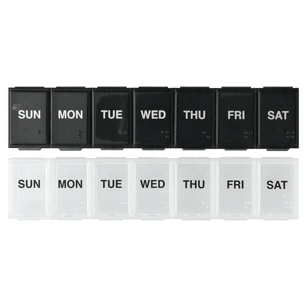 Weekly with Rounded Base, Pill Organizer, Large, 2 Count