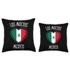 Mexico Flag Heart Los Mochis City Throw Pillow