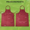 Bronta Mill Plain Unisex Chef Work DIY Apron with Twin Pockets - Wine