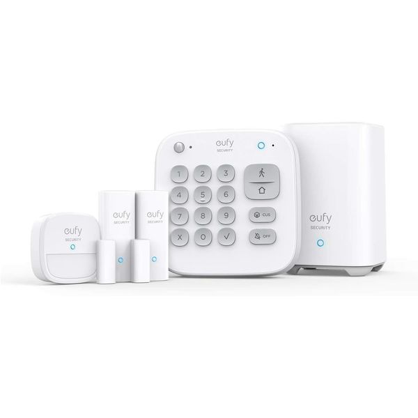 eufy 5-Pcs Wireless Alarm System Smart Home Security Kit Motion Sensor with App