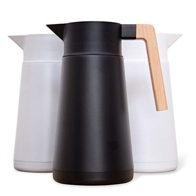 Coffee Thermal Carafe (68 Oz) + Free Brush - Large stainless steel