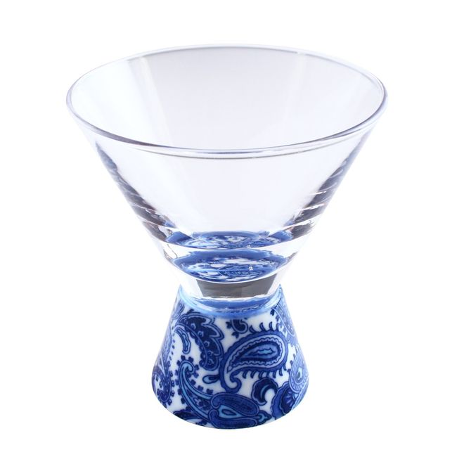 有田焼 浪漫 Glass Sake Glass Trapezoid Paisley HT – 19 – 8