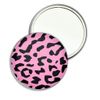 Pink Leopard Print - 77mm Round Compact Mirror