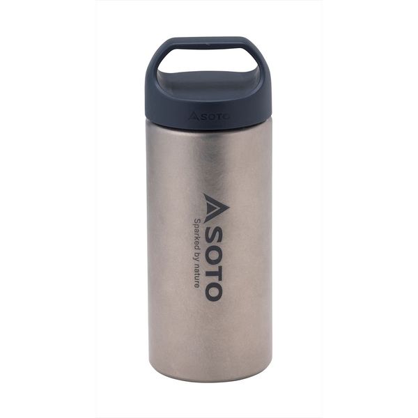 SOTO ST-AB20 Aero Bottle 200 ST-AB20 Water Bottle, Lightweight, Durable, Titanium, Hot and Cold Insulated, Vacuum Insulated, Silver, Body Size: Diameter 2.4 x Height 6.6 inches (6.2 cm) x Height 6.6