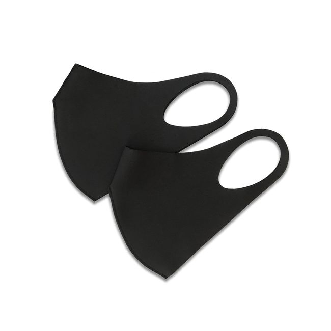 maskfactory color Everyday aerosilver, reusable, breathable, washable Face Mask, Made In Korea (Large, Black - Black)